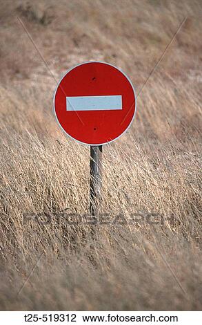 Stock Image - Road Sign In The Kalahari, South Africa. Fotosearch