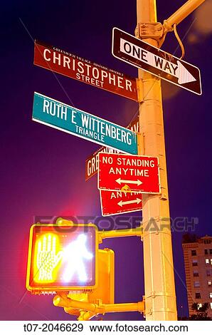 Road signs, West Village, Greenwich Avenue, Lower Manhattan, New York City, New York, USA. View Large Photo Image Stock Photo - Road signs, West Village, Greenwich Avenue, Lower Manhattan, New York City, New York, USA.. Fotosearch