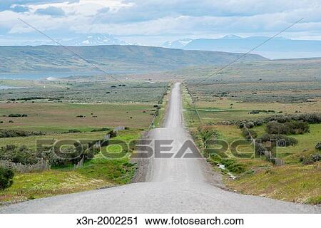Road through patagonia chile. View Large Photo Image Stock Image - Road through patagonia chile.. Fotosearch