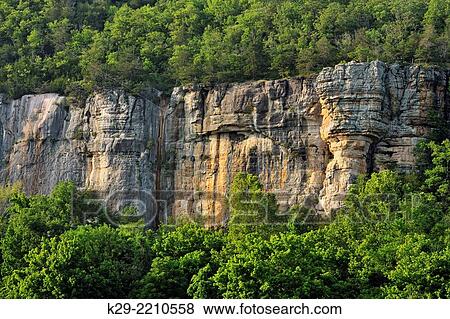 Stock Photo - Roark's Bluff overlooking the Buffalo River, Buffalo National River- Steel Creek Unit, Arkansas, USA.. Fotosearch