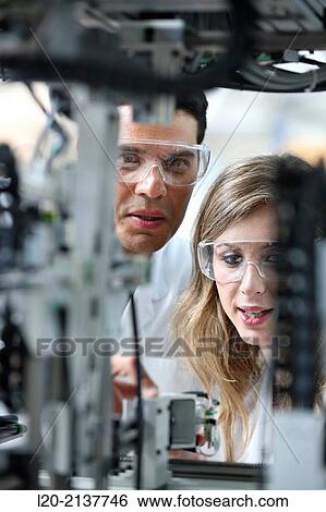 Stock Photograph - Robotic cell manufacturing composite preforms. Dry fiber preform manufacturing 3D. Industry, Technology and Research Centre, Technological Park, San Sebastian, Donostia, Gipuzkoa, Basque Country, Spain. Fotosearch