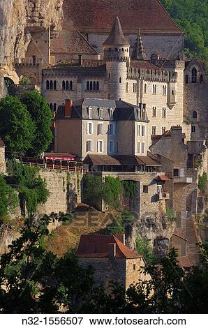 Rocamadour, Lot, Midi-Pyrenees, France View Large Photo Image Stock Photo - Rocamadour, Lot, Midi-Pyrenees, France. Fotosearch