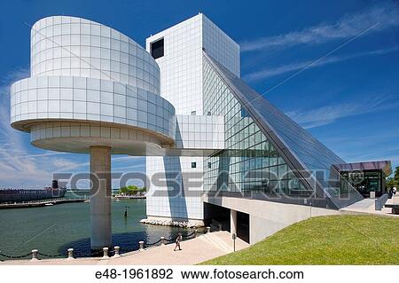 ROCK AND ROLL HALL OF FAME DOWNTOWN CLEVELAND CUYAHOGA COUNTY OHIO USA. View Large Photo Image Stock Image - ROCK AND ROLL HALL OF FAME DOWNTOWN CLEVELAND CUYAHOGA COUNTY OHIO USA.. Fotosearch