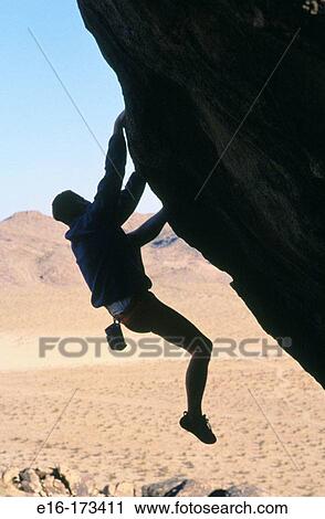 Rock climber in California desert View Large Photo Image Stock Image - Rock climber in California desert. Fotosearch