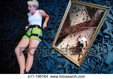 Rock climbers at indoor course View Large Photo Image Picture - Rock climbers at indoor course. Fotosearch