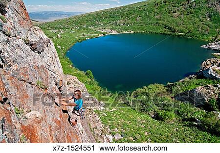 Rock climbing a route called Angel Toes which is rated 5, 10 and located on The Angel Lake Crag above Angel Lake high in the East Humboldt Mountains of northern Nevada View Large Photo Image Stock Image - Rock climbing a route called Angel Toes which is rated 5, 10 and located on The Angel Lake Crag above Angel Lake high in the East Humboldt Mountains of northern Nevada. Fotosearch