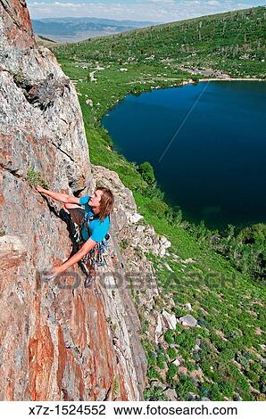 rock climbing a route called Angel Toes which is rated 5, 10 and located on The Angel Lake Crag above Angel Lake high in the East Humboldt Mountains of northern Nevada View Large Photo Image Stock Image - rock climbing a route called Angel Toes which is rated 5, 10 and located on The Angel Lake Crag above Angel Lake high in the East Humboldt Mountains of northern Nevada. Fotosearch