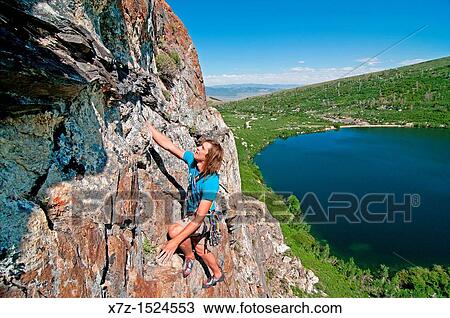 Rock climbing a route called Angel Toes which is rated 5, 10 and located on The Angel Lake Crag above Angel Lake high in the East Humboldt Mountains of northern Nevada View Large Photo Image Stock Image - Rock climbing a route called Angel Toes which is rated 5, 10 and located on The Angel Lake Crag above Angel Lake high in the East Humboldt Mountains of northern Nevada. Fotosearch