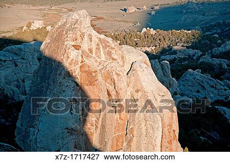 rock climbing a route called Strategic Defense which is rated 5, 11 and located on Morning Glory Spire at The City Of Rocks National Reserve near the town of Almo in southern Idaho View Large Photo Image Stock Photo - rock climbing a route called Strategic Defense which is rated 5, 11 and located on Morning Glory Spire at The City Of Rocks National Reserve near the town of Almo in southern Idaho. Fotosearch