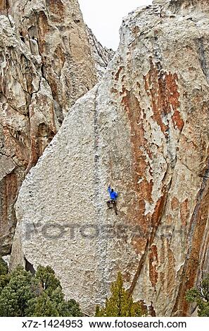 Rock climbing a route called True Grit which is rated 5, 9 and located on the True Grit formation at Castle Rocks State Park near the town of Almo in southern Idaho View Large Photo Image Stock Image - Rock climbing a route called True Grit which is rated 5, 9 and located on the True Grit formation at Castle Rocks State Park near the town of Almo in southern Idaho. Fotosearch
