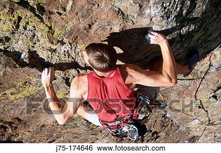Rock climbing View Large Photo Image Stock Photograph - Rock climbing. Fotosearch