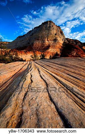 Stock Image - Rock Formation at Zion National Park. Fotosearch