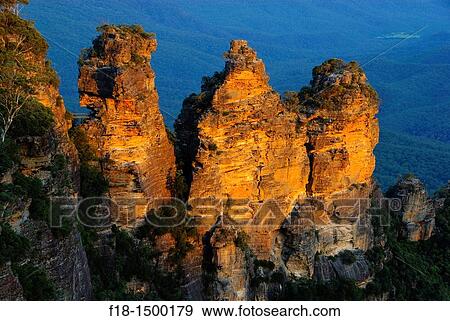 Rock formation known as? The Three Sisiters? at Echo Point near Katoomba, Blue Mountains National Park, NSW, Australia View Large Photo Image Stock Photo - Rock formation known as? The Three Sisiters? at Echo Point near Katoomba, Blue Mountains National Park, NSW, Australia. Fotosearch