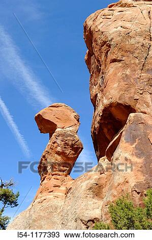 Stock Image - Rock Formations Devil's Garden Area Arches National Park Moab Utah. Fotosearch