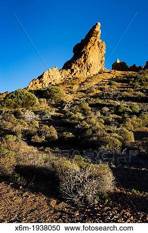 Stock Image - Rock formations. Teide National Park. Tenerife, Canary Islands, Atlantic Ocean, Spain. Fotosearch