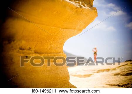 Rock in El Playazo, Cabo de Gata, Almeria, Spain View Large Photo Image Stock Image - Rock in El Playazo, Cabo de Gata, Almeria, Spain. Fotosearch