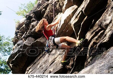 Rockclimbing. Pocono region, Pennsylvania. USA View Large Photo Image Picture - Rockclimbing. Pocono region, Pennsylvania. USA. Fotosearch
