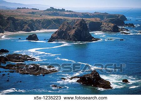 Rocky coastline of Pacific Ocean, Sonoma County, California, USA View Large Photo Image Stock Image - Rocky coastline of Pacific Ocean, Sonoma County, California, USA. Fotosearch