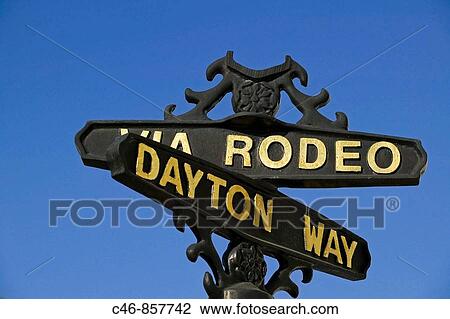 Stock Image - Rodeo Drive street sign, Los Angeles, California, USA. Fotosearch
