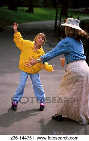 Stock Image - Rollerblading. Fotosearch