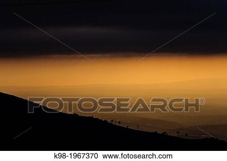 Stock Image - rolling plains of Beira Litoral from Gouveia, Serra Da Estrela, Beira Alta, Portugal, Europe.. Fotosearch
