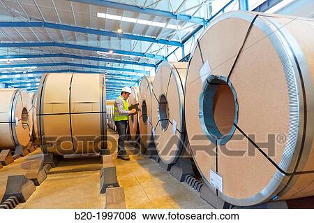 Rolls of sheet steel for the automotive industry, Siderurgical products, Port warehouse, Pasajes Port, Gipuzkoa, Basque Country, Spain. View Large Photo Image Stock Photo - Rolls of sheet steel for the automotive industry, Siderurgical products, Port warehouse, Pasajes Port, Gipuzkoa, Basque Country, Spain.. Fotosearch