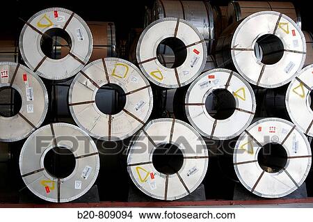 Rolls of sheet steel. Port of Bilbao, Biscay, Basque Country, Spain View Large Photo Image Picture - Rolls of sheet steel. Port of Bilbao, Biscay, Basque Country, Spain. Fotosearch