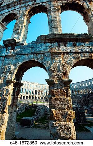 Roman amphitheatre, Pula, Istria, Croatia. View Large Photo Image Stock Image - Roman amphitheatre, Pula, Istria, Croatia.. Fotosearch