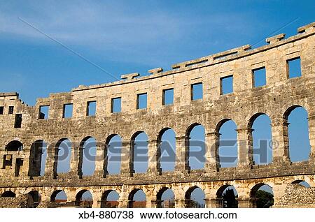 Roman amphitheatre, Pula, Istria, Croatia View Large Photo Image Stock Photo - Roman amphitheatre, Pula, Istria, Croatia. Fotosearch