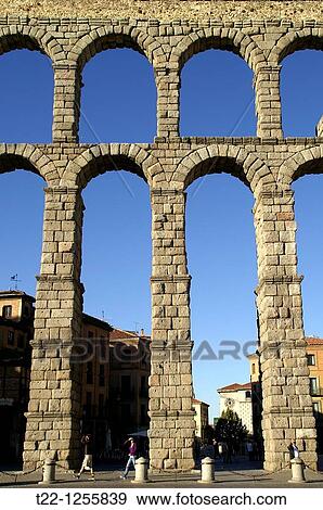 Roman aqueduct of Segovia Segovia Spain View Large Photo Image Stock Photo - Roman aqueduct of Segovia Segovia Spain. Fotosearch