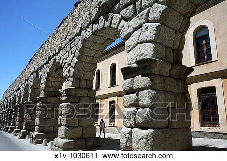 Roman aqueduct, Segovia. Castilla-Leon, Spain View Large Photo Image Stock Image - Roman aqueduct, Segovia. Castilla-Leon, Spain. Fotosearch