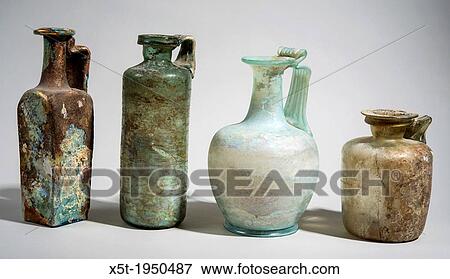 Roman period Glass vessels 2-3 century CE. View Large Photo Image Stock Photo - Roman period Glass vessels 2-3 century CE.. Fotosearch