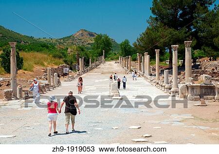 Roman road, antique city of Ephesus, Efes, Turkey, Western Asia View Large Photo Image Stock Image - Roman road, antique city of Ephesus, Efes, Turkey, Western Asia. Fotosearch