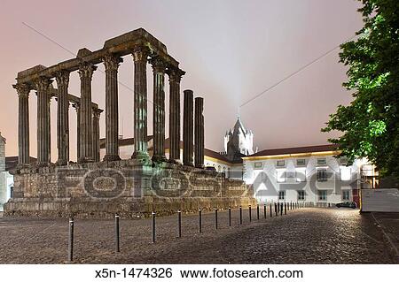 Roman Temple, Evora, Portugal, Europe View Large Photo Image Stock Photograph - Roman Temple, Evora, Portugal, Europe. Fotosearch