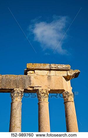 Stock Image - Roman Theater. Roman City of Dougga. Tunisia. Africa.. Fotosearch