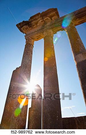 Roman Theater. Roman City of Dougga. Tunisia. Africa. View Large Photo Image Stock Image - Roman Theater. Roman City of Dougga. Tunisia. Africa.. Fotosearch