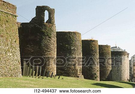 Roman wall, Lugo. Galicia, Spain View Large Photo Image Stock Photo - Roman wall, Lugo. Galicia, Spain. Fotosearch