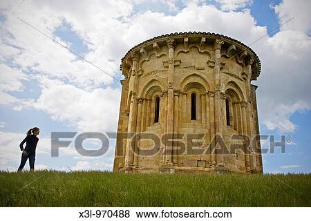 Stock Photo - Romanesque architecture Trevio country Alava Spain. Fotosearch