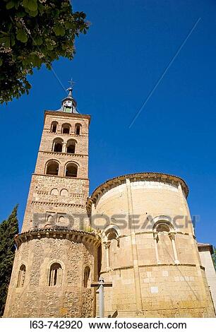 Romanesque church of San Andres with mudejar tower, Segovia. Castilla-Leon, Spain View Large Photo Image Stock Image - Romanesque church of San Andres with mudejar tower, Segovia. Castilla-Leon, Spain. Fotosearch
