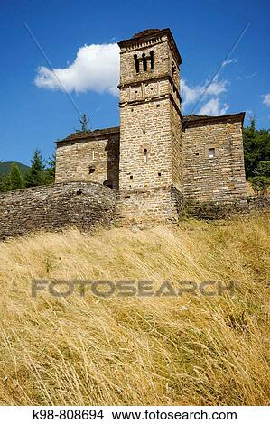 Romanesque church of San Bartolome, Gavin. Huesca province, Aragon, Spain View Large Photo Image Picture - Romanesque church of San Bartolome, Gavin. Huesca province, Aragon, Spain. Fotosearch
