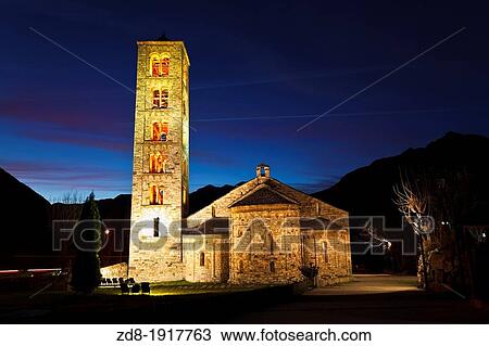 Stock Image - Romanesque church of Sant Climent de Ta? ll, Lleida province, Catalonia, Spain. Fotosearch