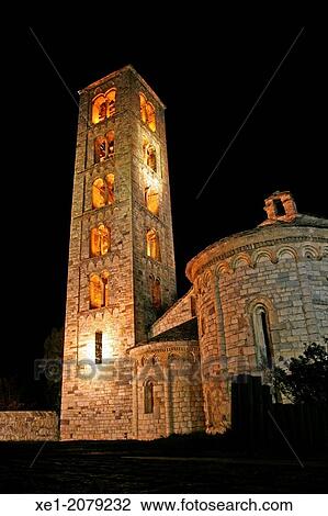 Stock Image - Romanesque Church of Sant Climent, Ta? ll, Vall de Boi, Catalonia, Spain. Fotosearch