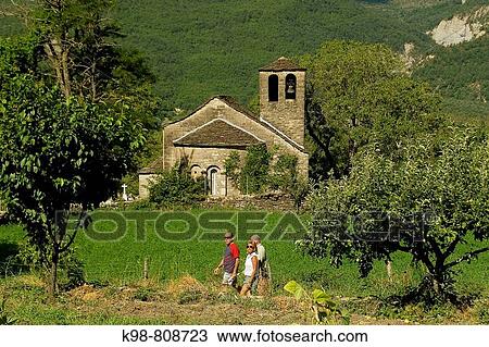 Romanesque church of Santa Eulalia (11th century), Oros Bajo. Serrablo, Huesca province, Aragon, Spain View Large Photo Image Stock Image - Romanesque church of Santa Eulalia (11th century), Oros Bajo. Serrablo, Huesca province, Aragon, Spain. Fotosearch