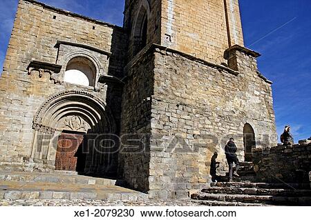 Stock Image - Romanesque Church of Santa Maria de Bald? s, Montaana, Huesca, Spain. Fotosearch