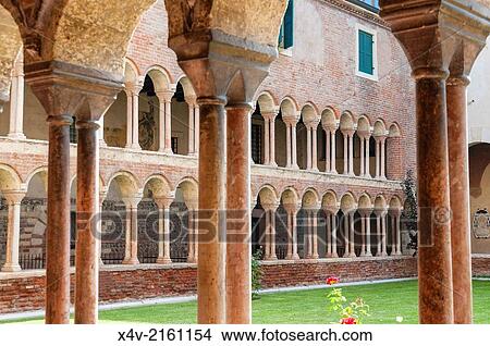Romanesque cloister, Duomo (cathedral) of S. Maria Matricolare (XI-XV century), Verona, UNESCO World Heritage Site, Veneto, Italy, Europe. View Large Photo Image Picture - Romanesque cloister, Duomo (cathedral) of S. Maria Matricolare (XI-XV century), Verona, UNESCO World Heritage Site, Veneto, Italy, Europe.. Fotosearch