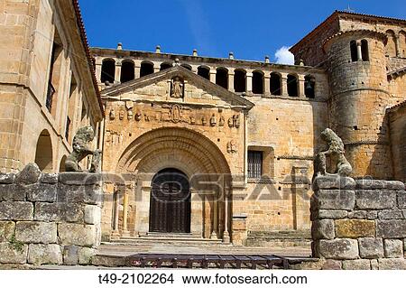 Picture - Romanesque collegiate church, Santillana del Mar, Cantabria, Spain. Fotosearch