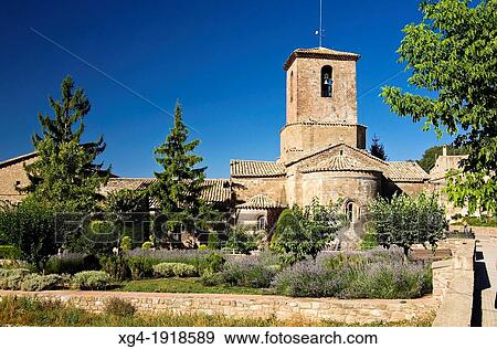 Romanesque monastery of Santa Maria - L? Estany - Bages - Barcelona - Catalonia - Spain - Europe View Large Photo Image Stock Photo - Romanesque monastery of Santa Maria - L? Estany - Bages - Barcelona - Catalonia - Spain - Europe. Fotosearch