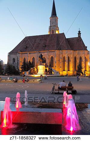 Romania, Cluj-Napoca, St Michael's Church, Matthias Corvinus statue, View Large Photo Image Stock Photo - Romania, Cluj-Napoca, St Michael's Church, Matthias Corvinus statue,. Fotosearch