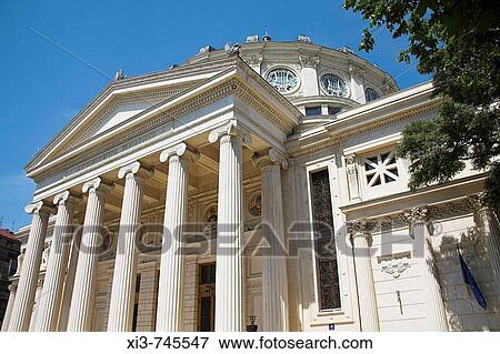 Romanian Atheneum, Atheneul Roman, Str Benjamin Franklin, Bucharest, Romania View Large Photo Image Stock Photo - Romanian Atheneum, Atheneul Roman, Str Benjamin Franklin, Bucharest, Romania. Fotosearch