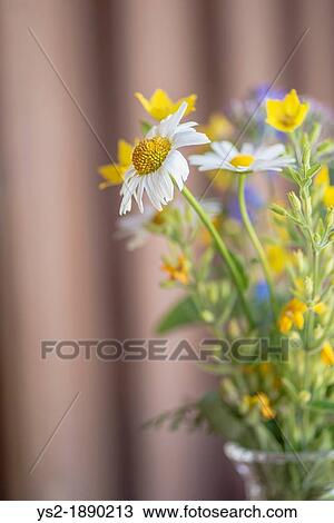 Romantic bouquet with fresh picked flowers in vase View Large Photo Image Stock Image - Romantic bouquet with fresh picked flowers in vase. Fotosearch